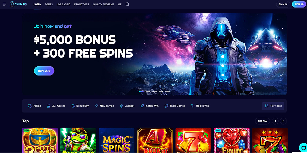 Spinjo Casino Page