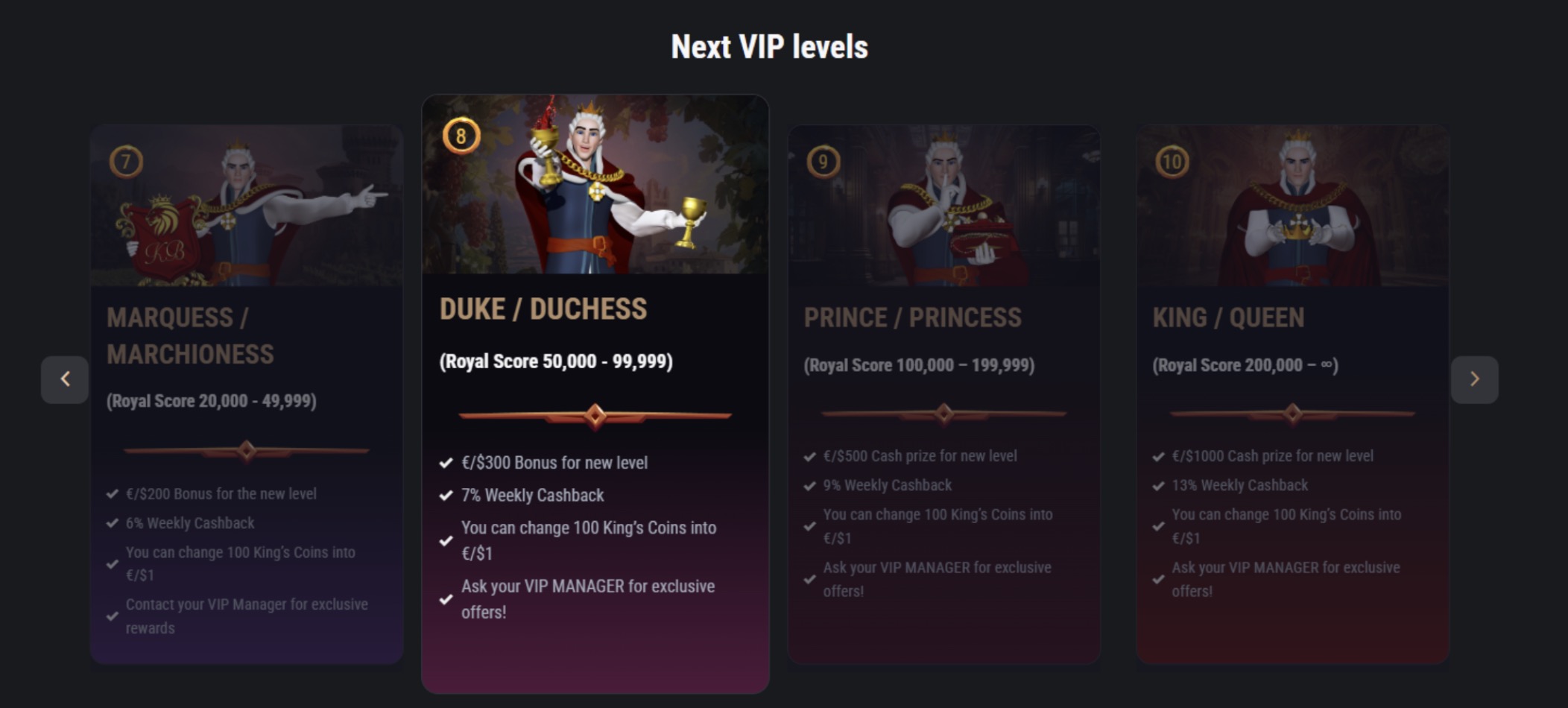 King Billy VIP Programme