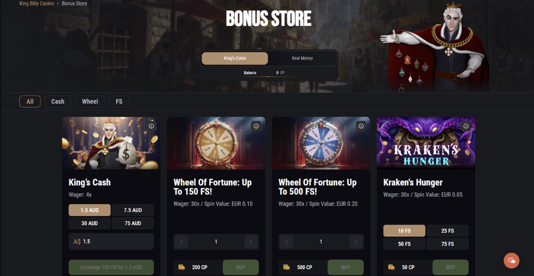 King Billy Bonus Store
