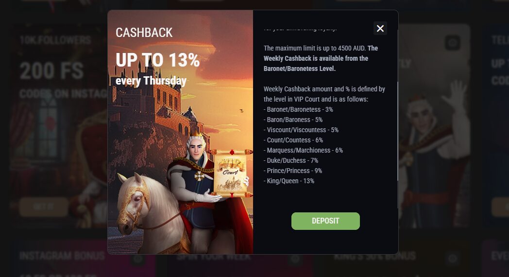 King Billy cashback deal