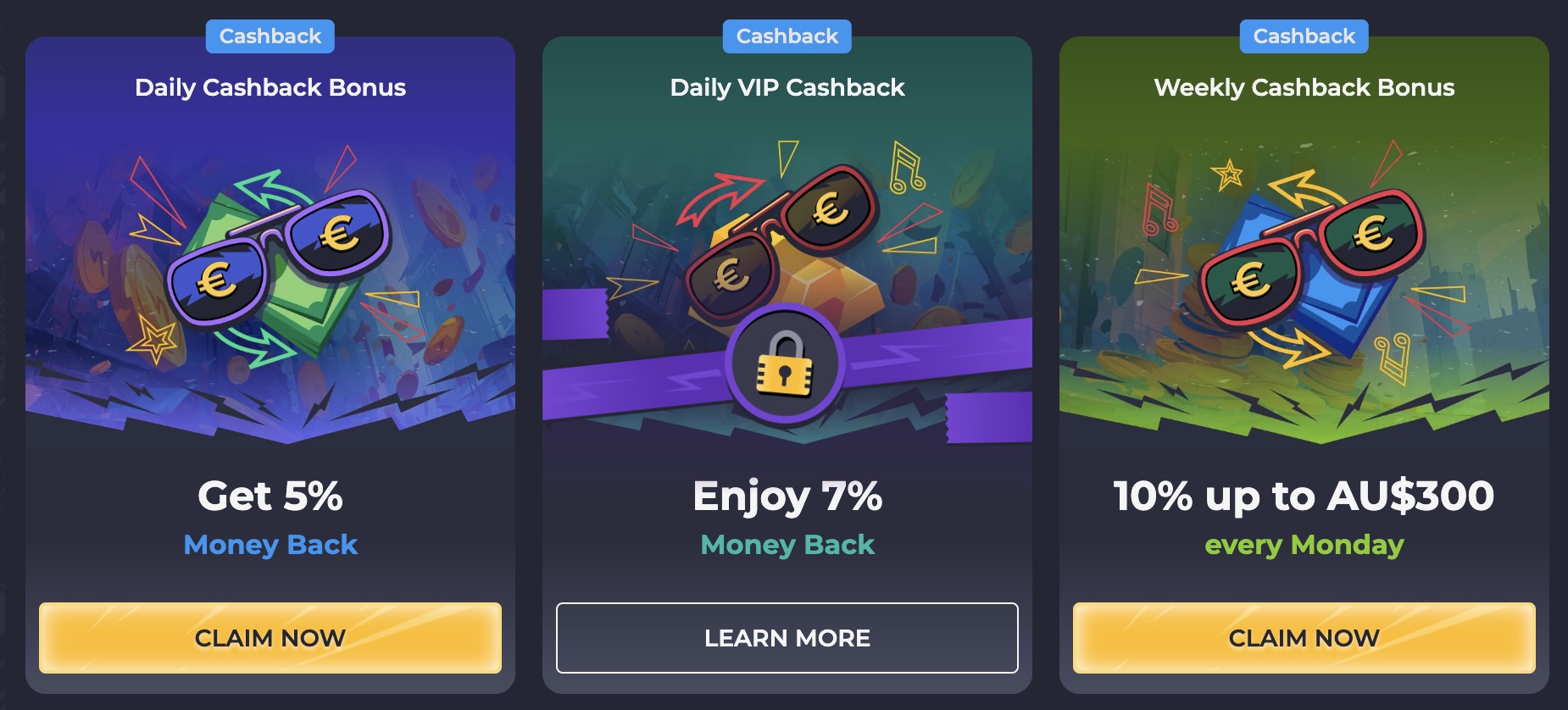 Rolling Slots VIP cashback