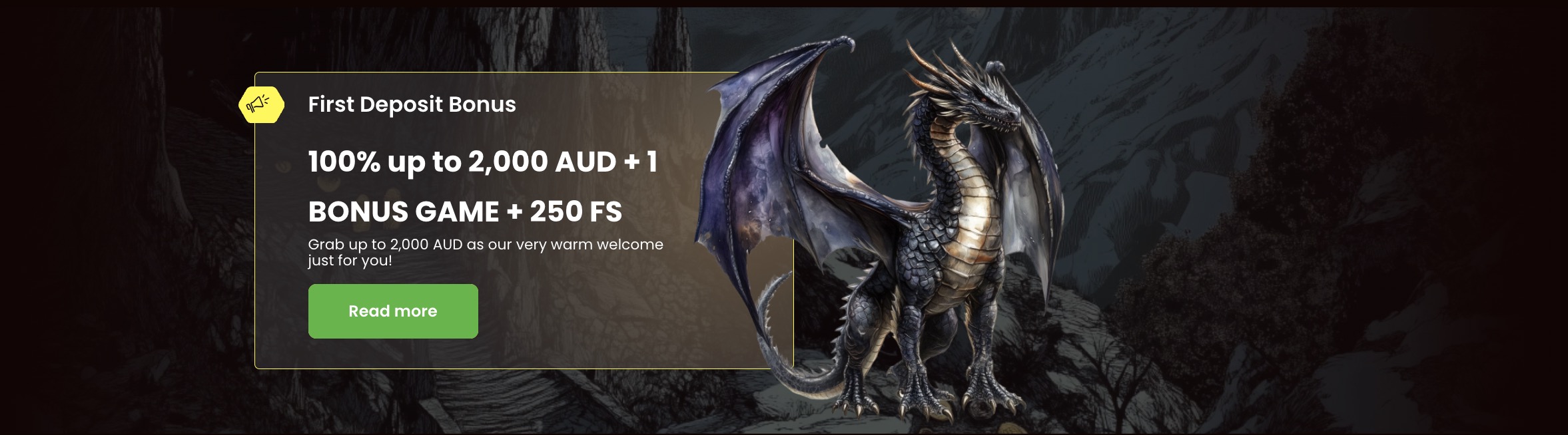 DragonSlots first deposit bonus