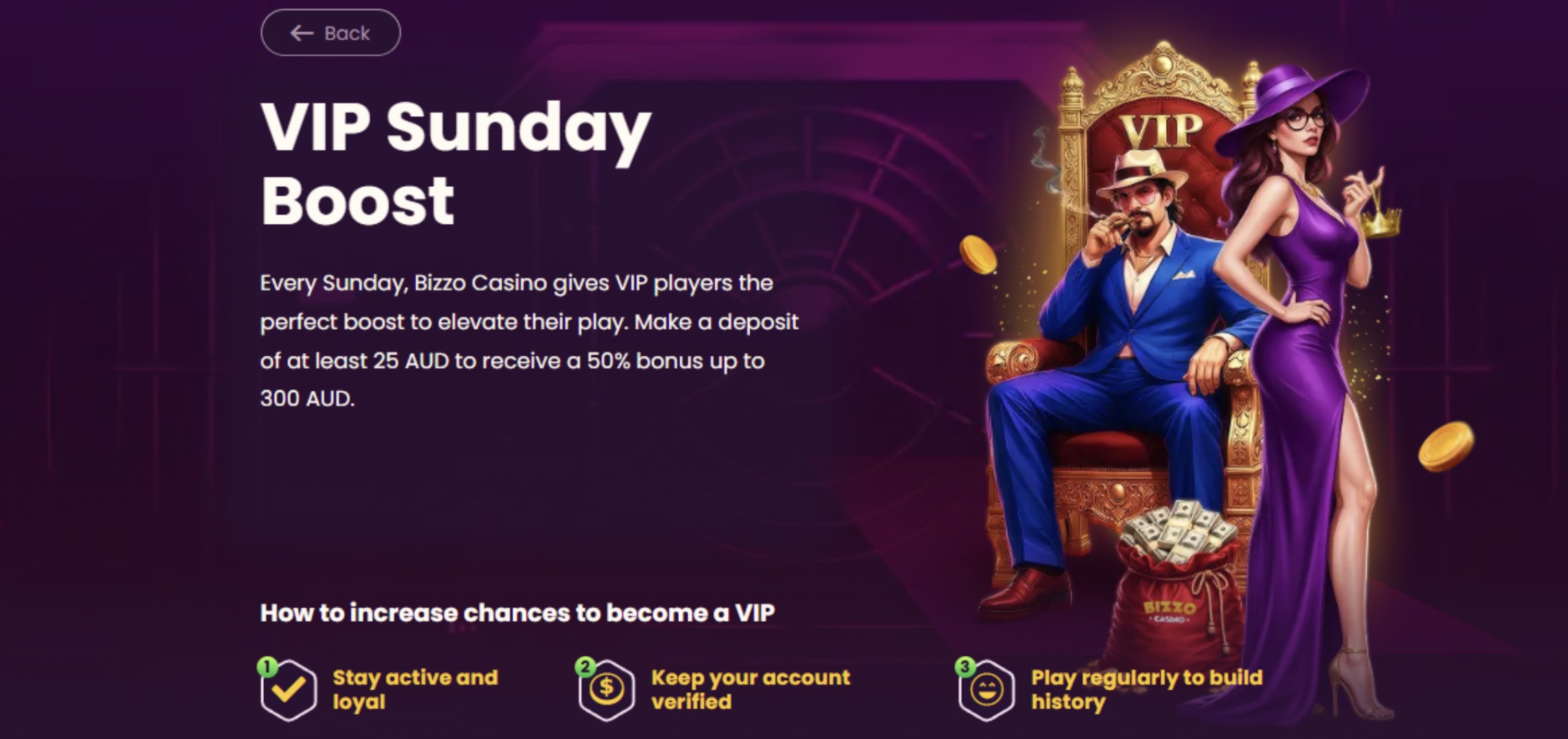 Bizzo Casino VIP boost