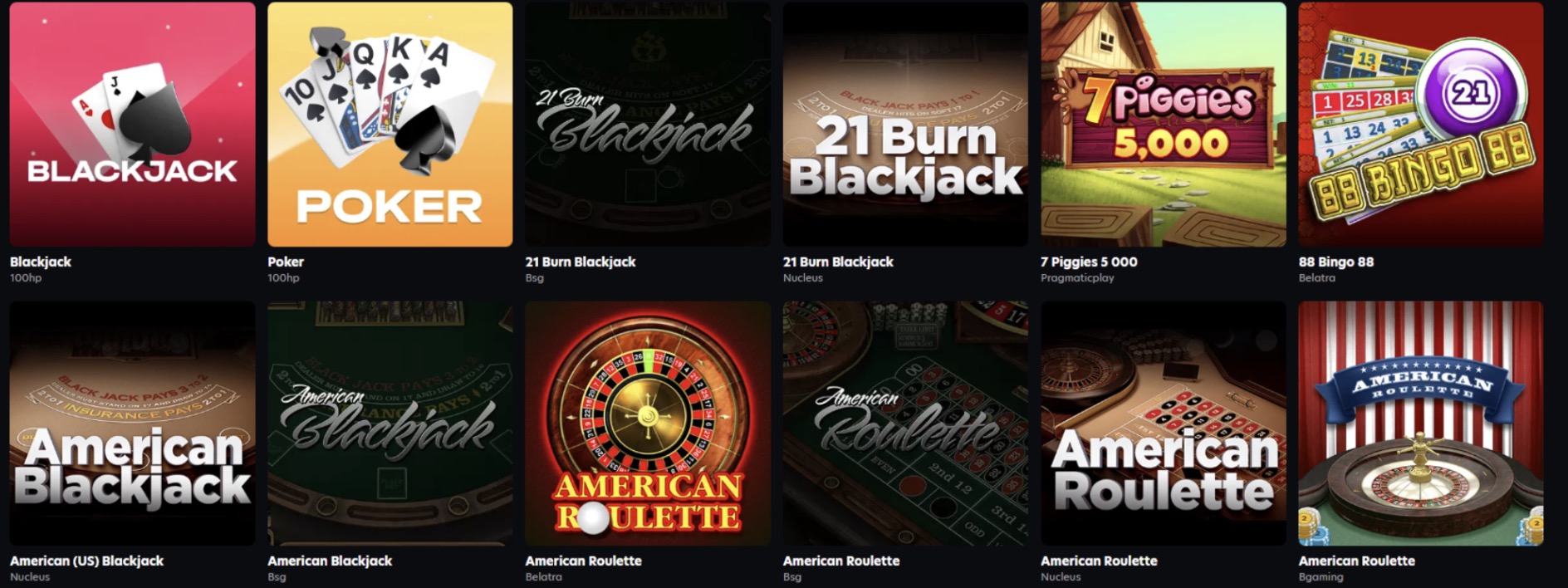 Neospin Casino Table Games