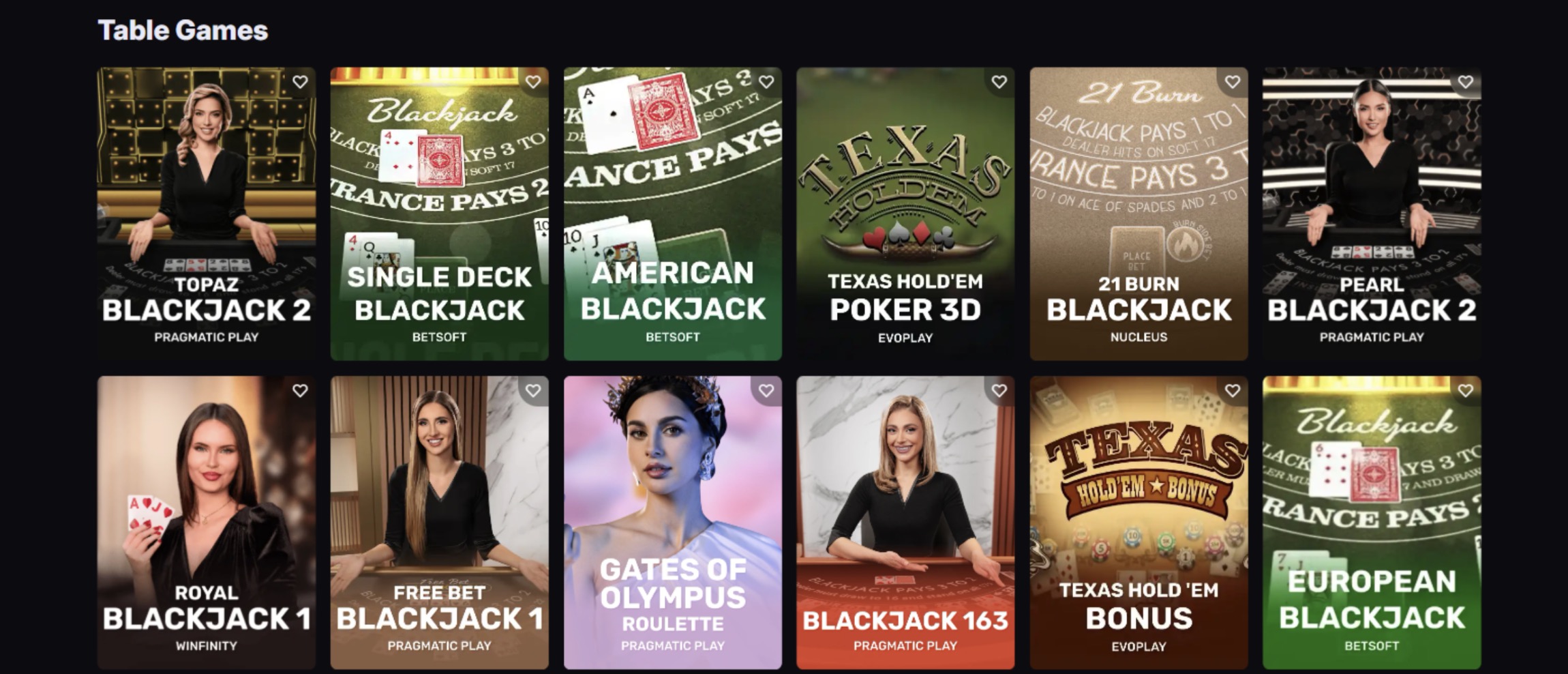 SkyCrown Casino table games