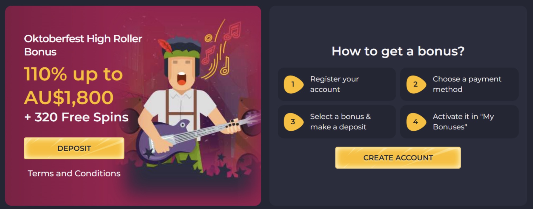 Rolling Slots casino Oktoberfest high roller bonus