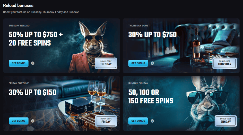 PlayMojo Casino Reload Bonuses