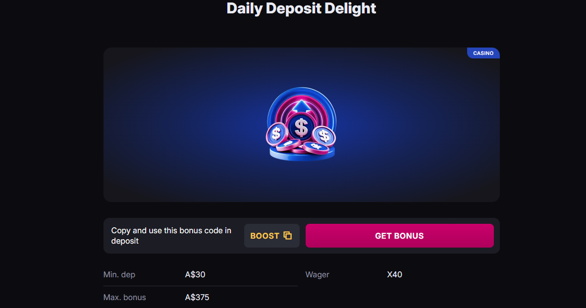 SkyCrown Casino daily deposit bonus