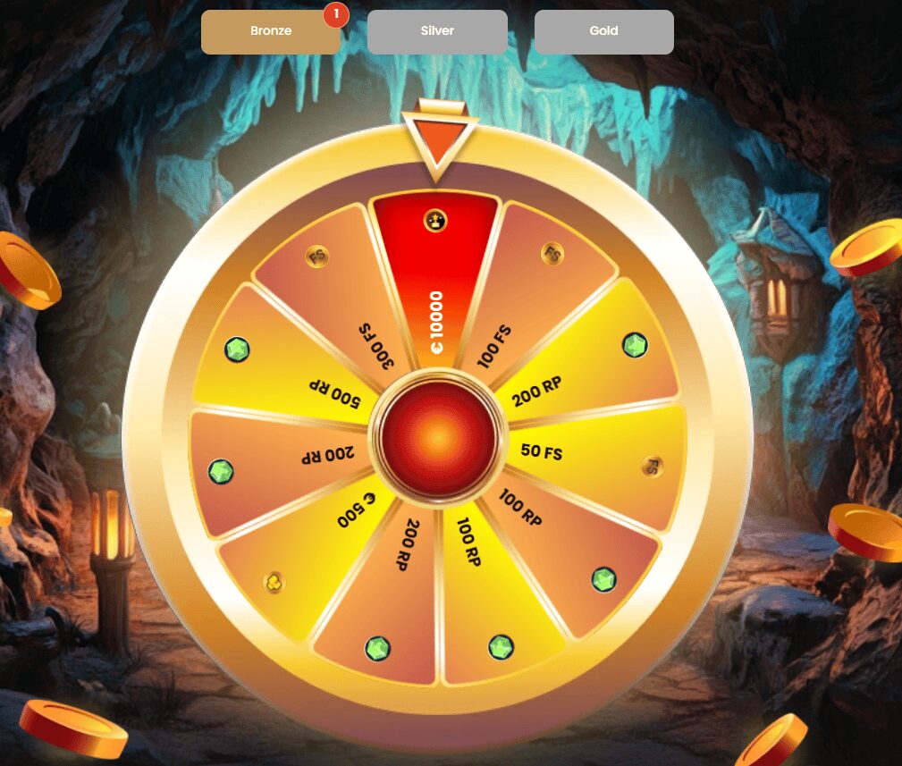 DragonSlots Casino Fortune Wheel Bonus