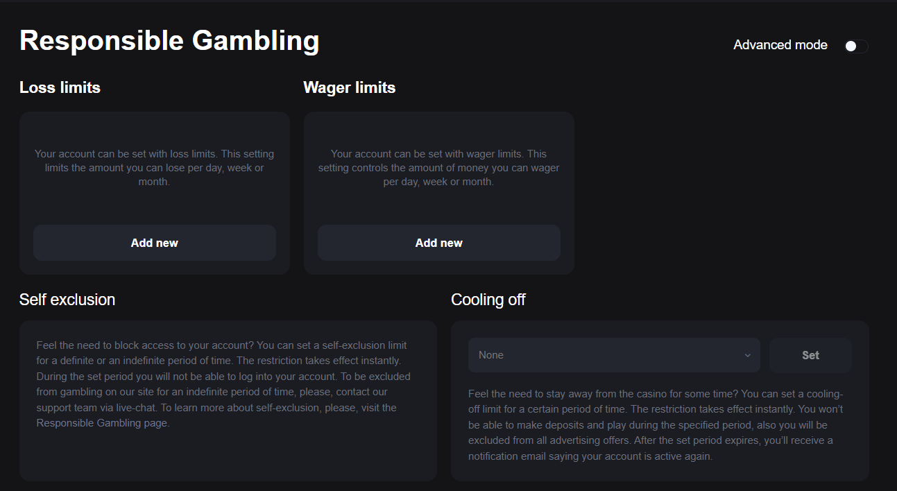 SkyCrown Casino responsible gambling tools