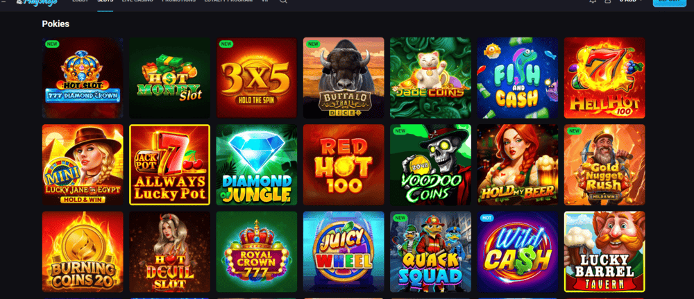 PlayMojo Casino Pokies