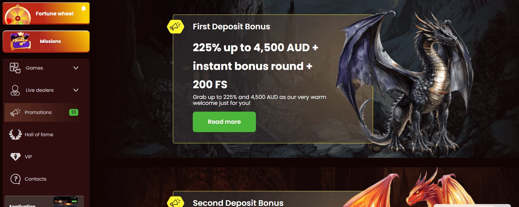 DragonSlots Casino First Deposit Bonus