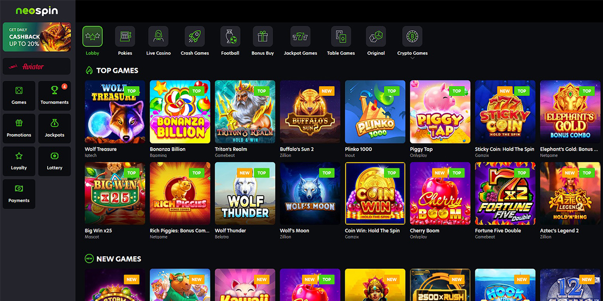 Neospin Casino - Real Money Games