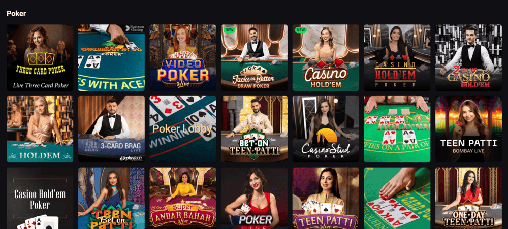 PlayMojo Casino Live Dealer Games