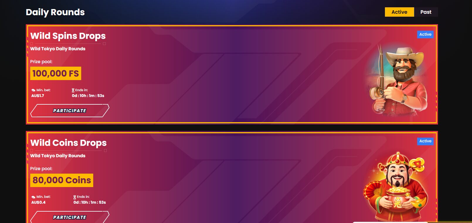 Tournaments and Daily Rounds