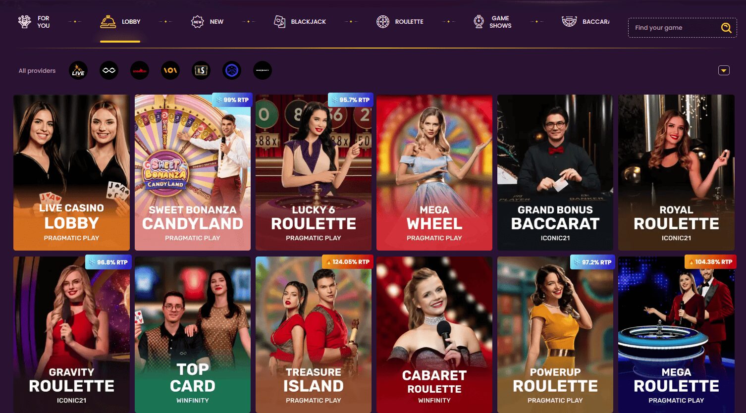 Bizzo Casino live dealer games