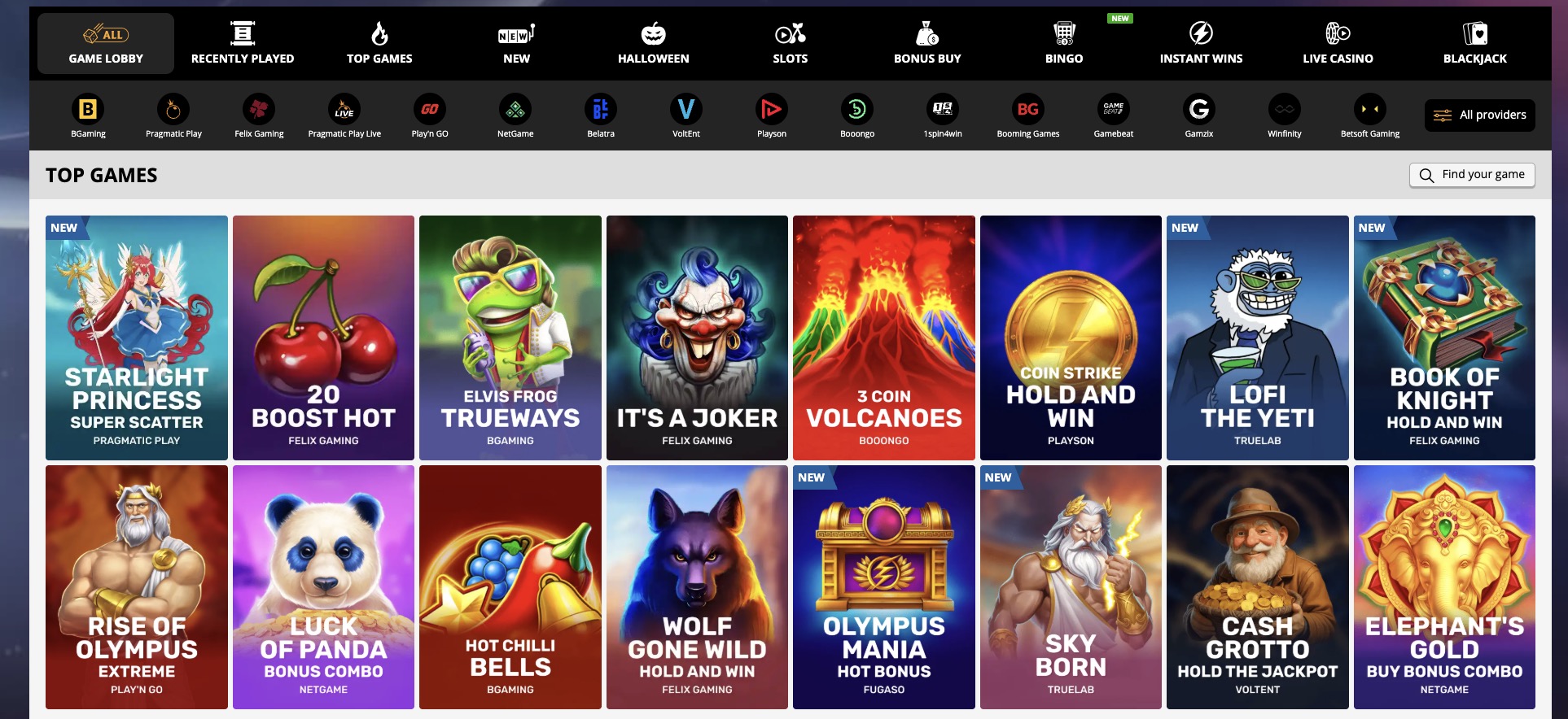 PlayAmo real money games