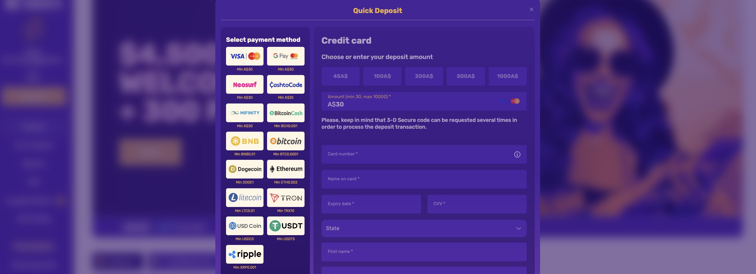 Let's Lucky Casino withdrawal methods