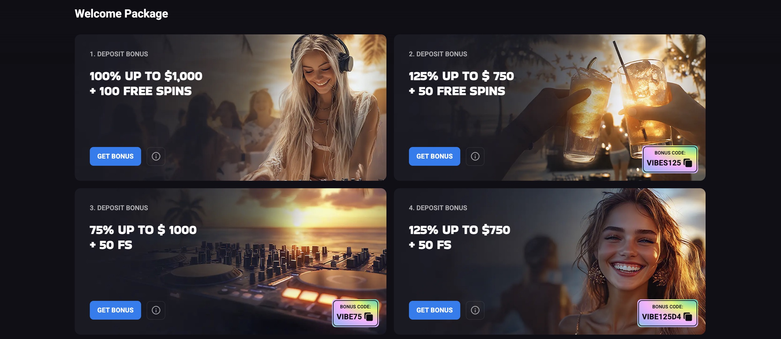 Lucky Vibe welcome bonus