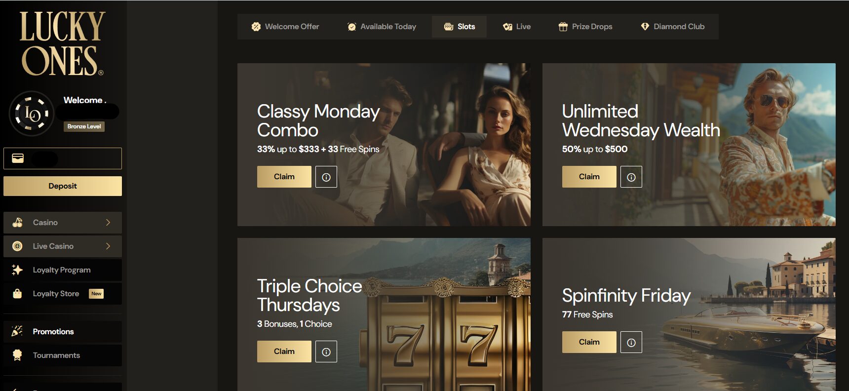 LuckyOnes Casino Bonuses