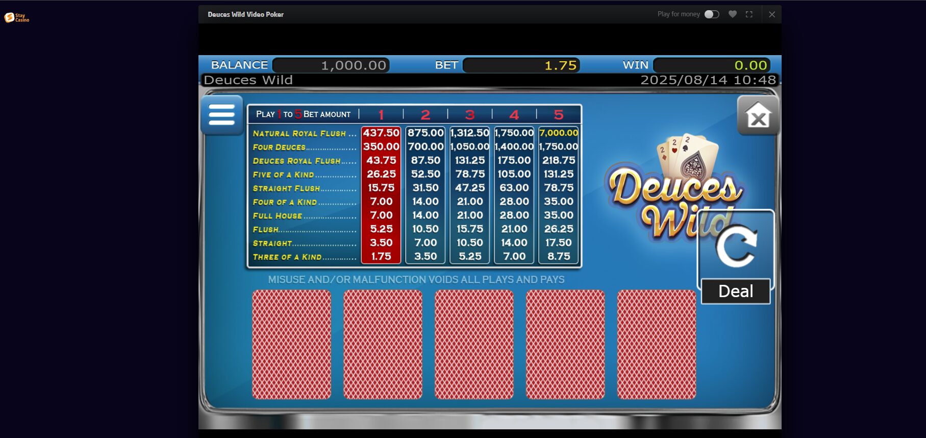 Stay Casino - Table Games