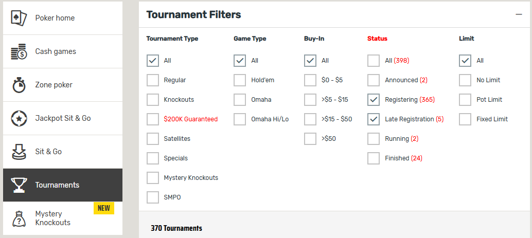 Ignition Poker Tournaments