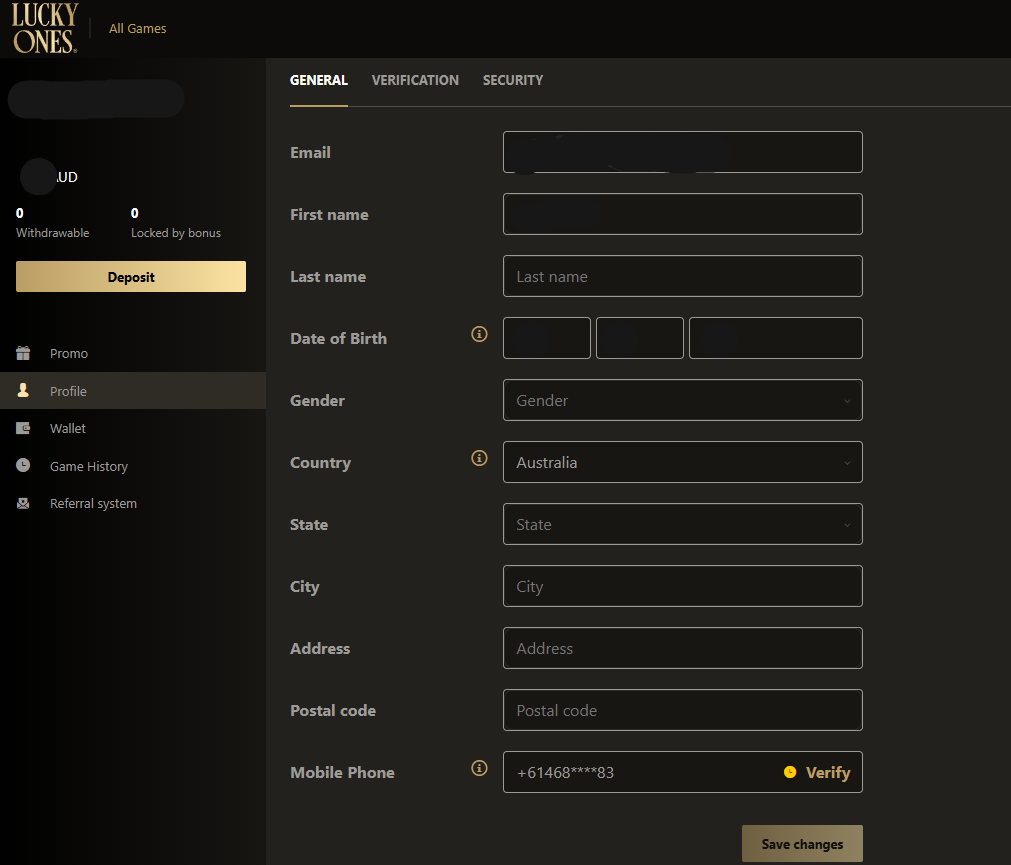 LuckyOnes How to Go Through KYC