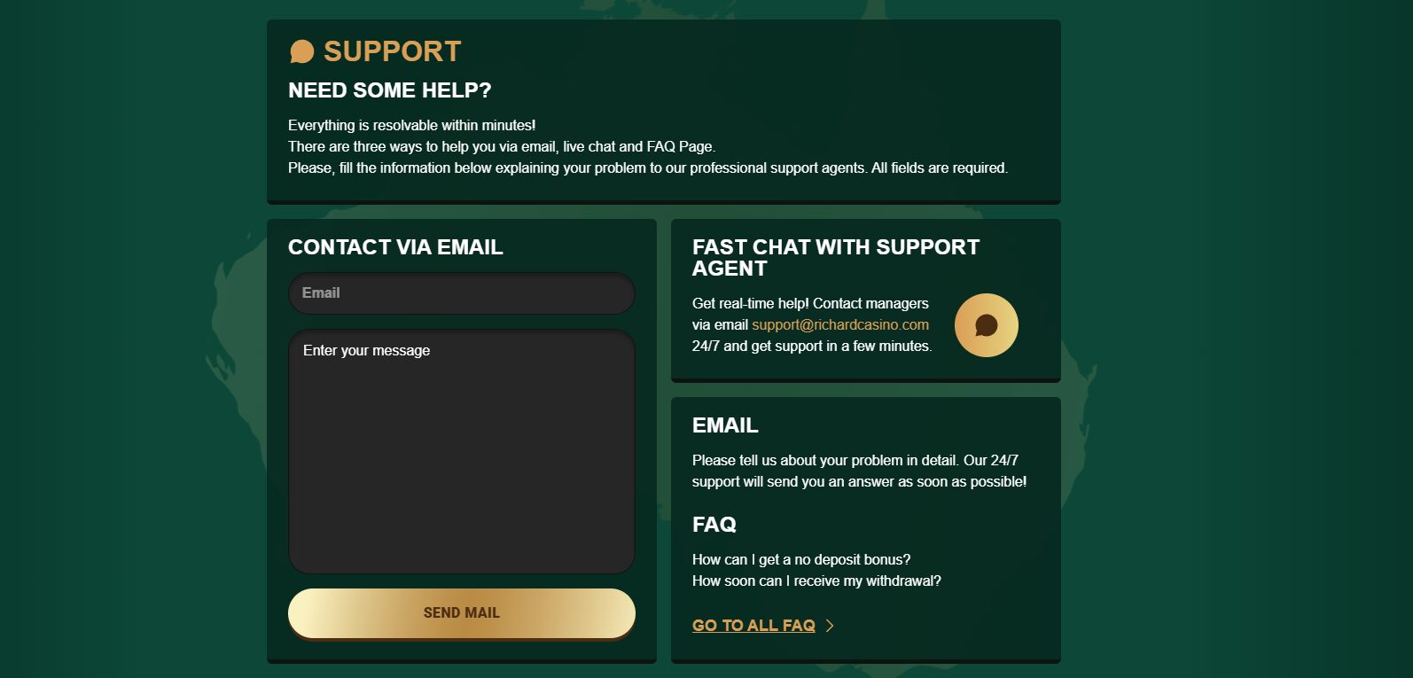 Richard Casino - Customer Support