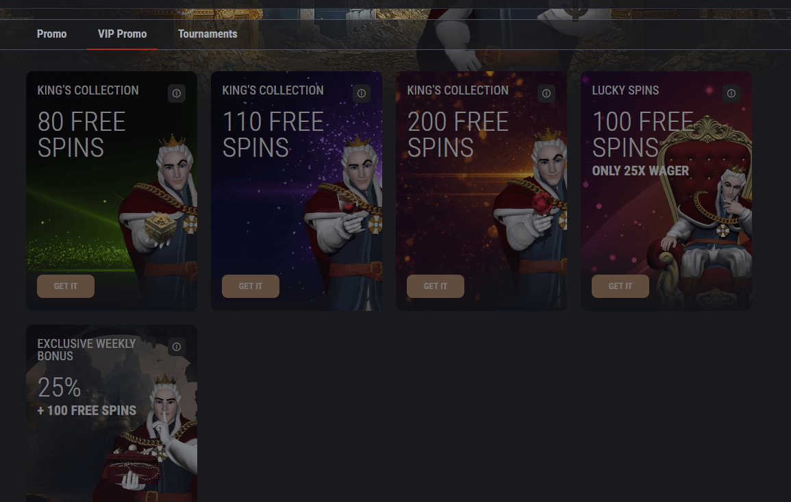 King Billy VIP Bonuses