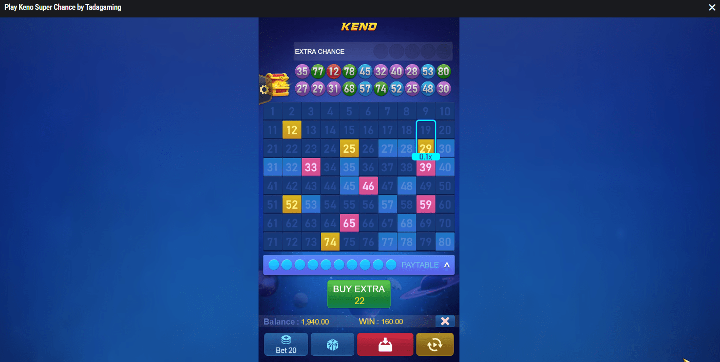 Keno Super Chance