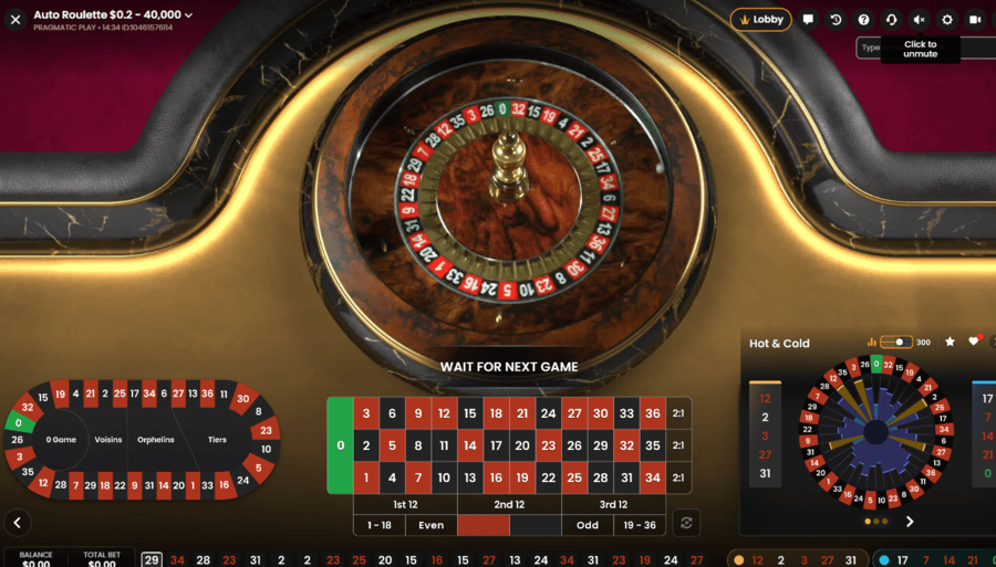 CrownPlay Casino Auto Roulette table