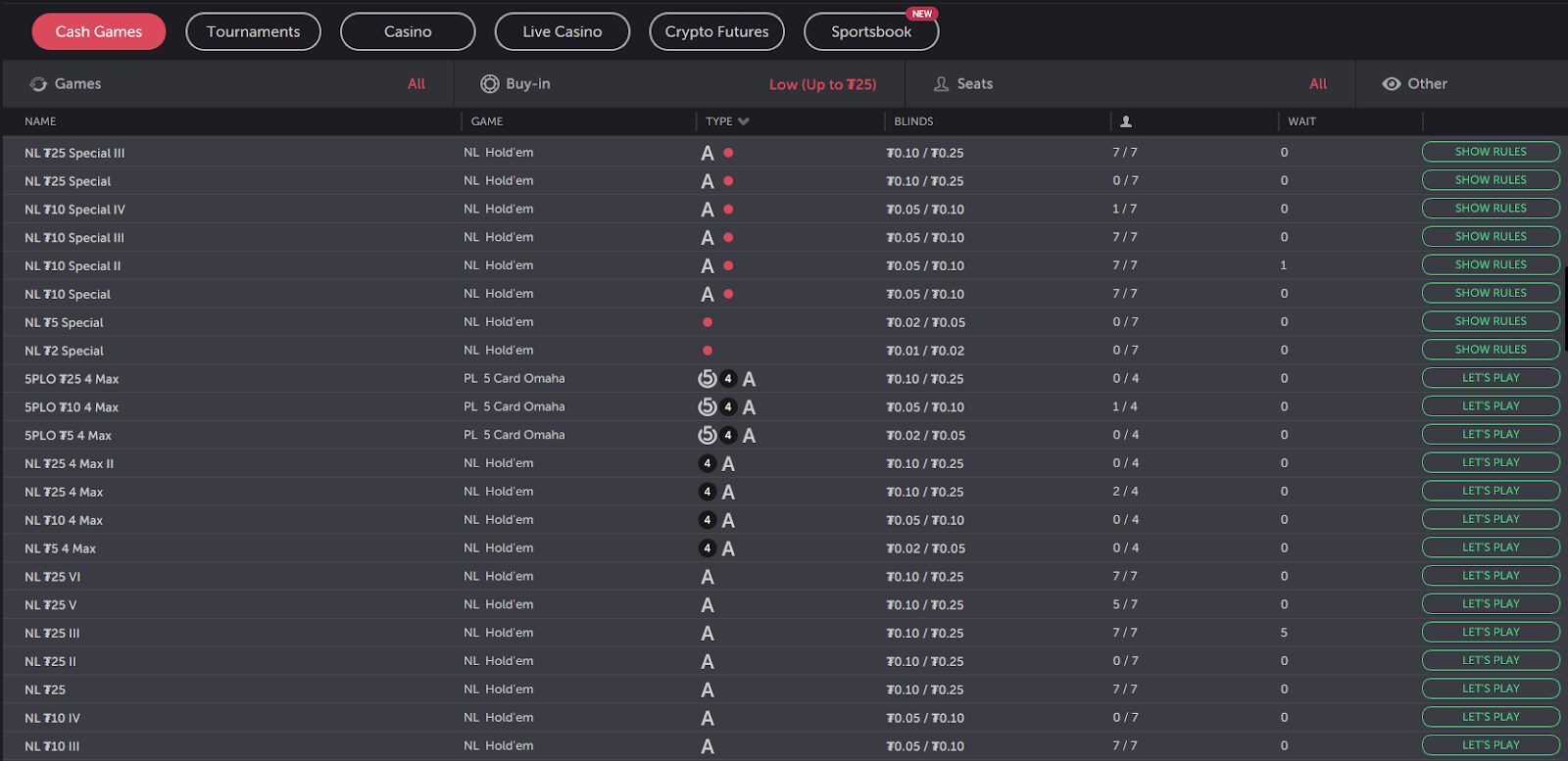 CoinPoker Cash Games