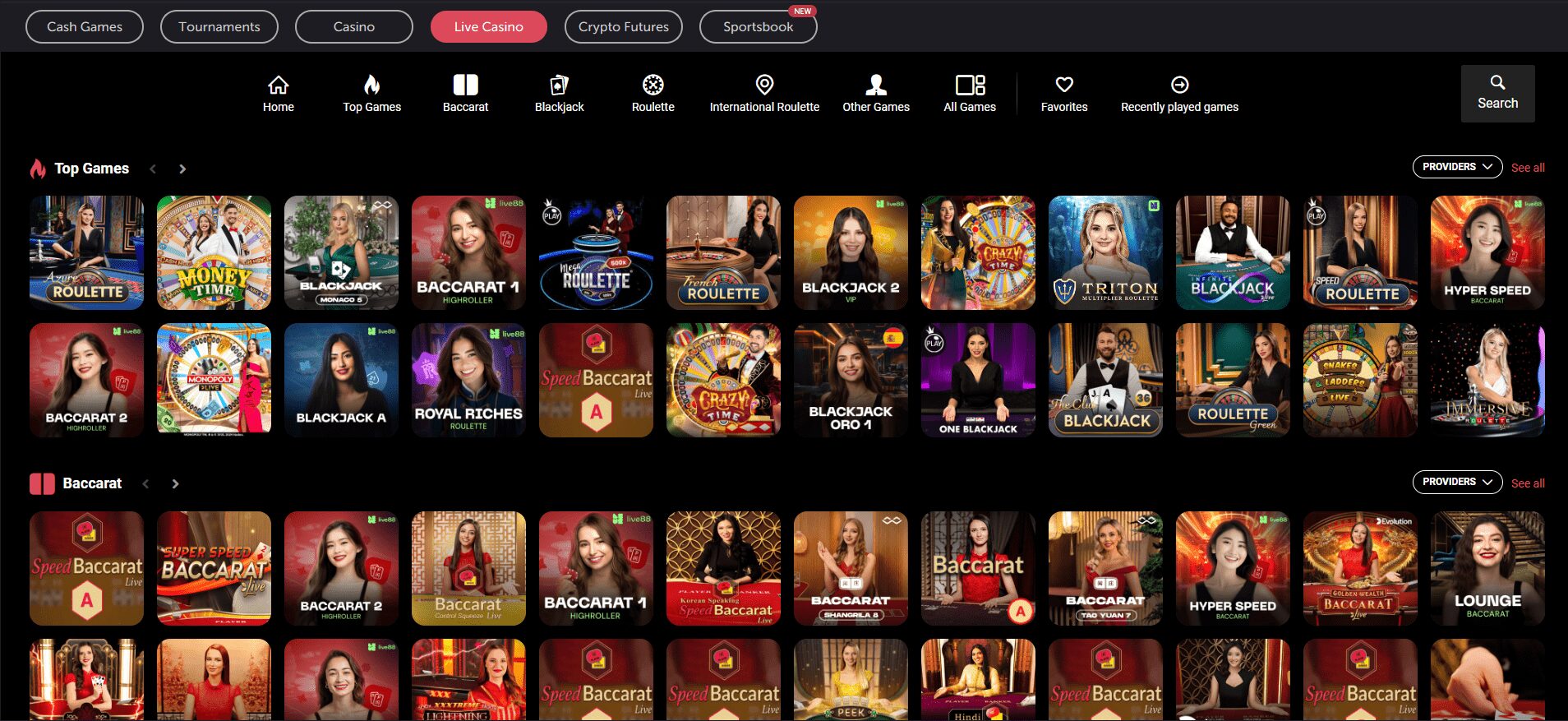 CoinPoker Live Casino Games