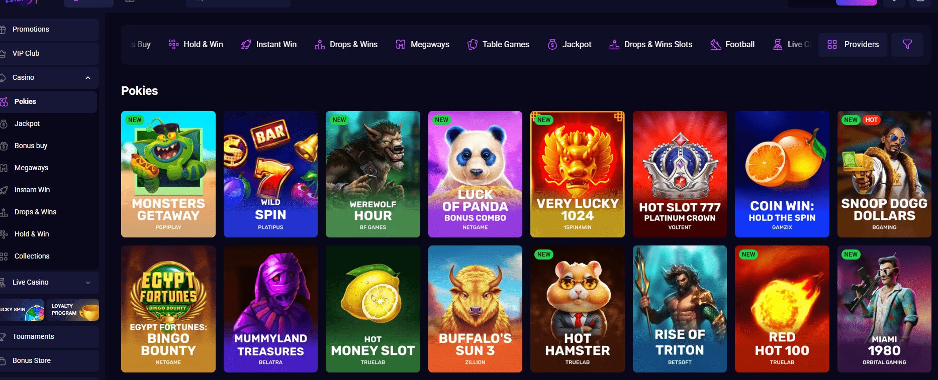 Lucky7even Casino Online Pokies