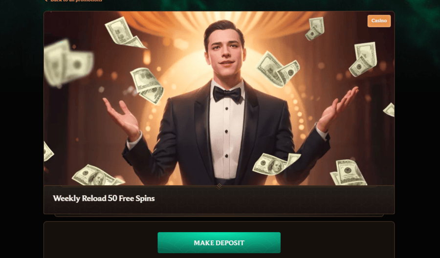 CrownPlay Casino Reload Free Spins Bonus