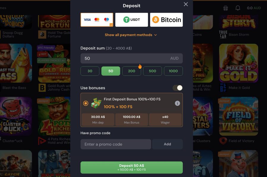 Slotozen Casino Deposit Info