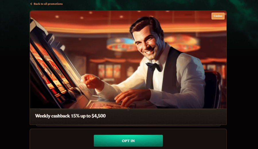 CrownPlay Casino Weekly Cashback Deal