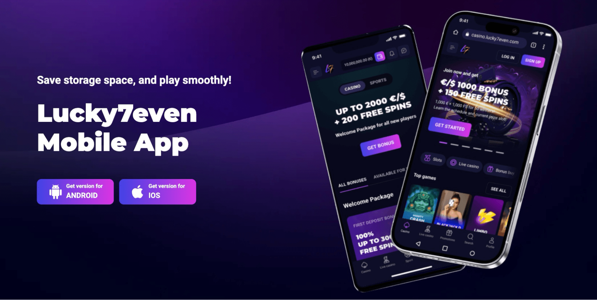 Lucky7even Casino mobile