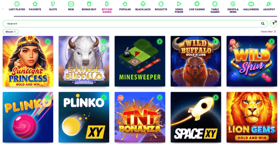 Rocket Casino bitcoin casino games