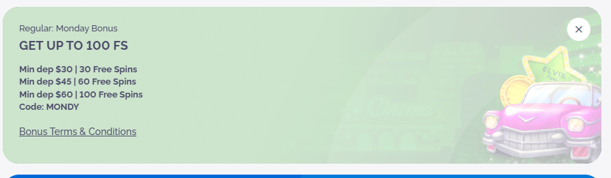 Boho Casino Monday bonus