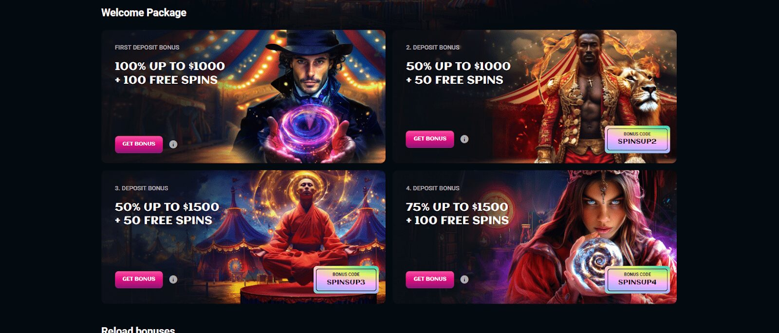 SpinsUp Welcome Package