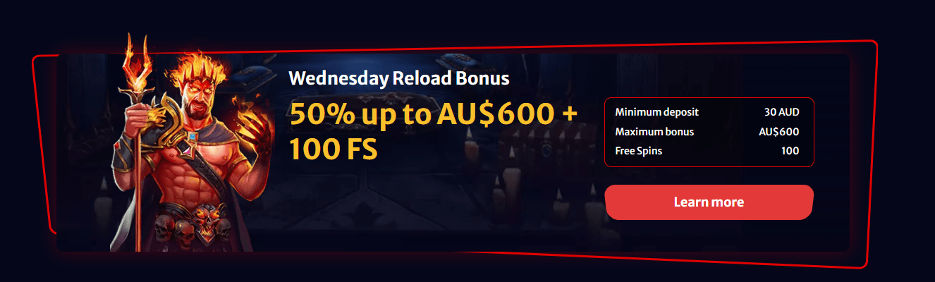 Hell Spin Casino Wednesday Reload Bonus