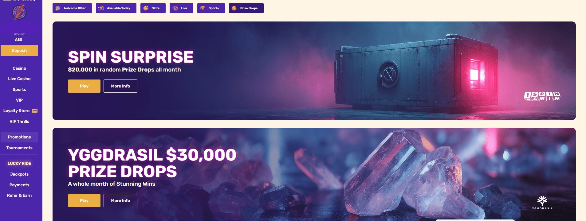 Let's Lucky Casino real money tournaments