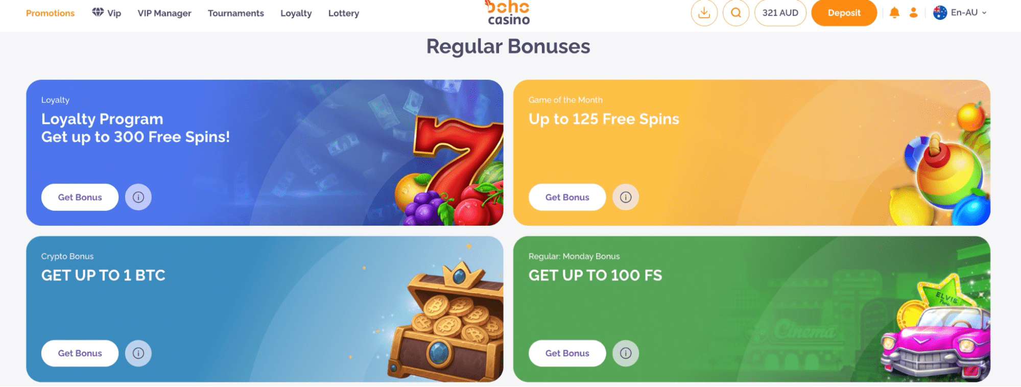 Boho Casino regular promotions