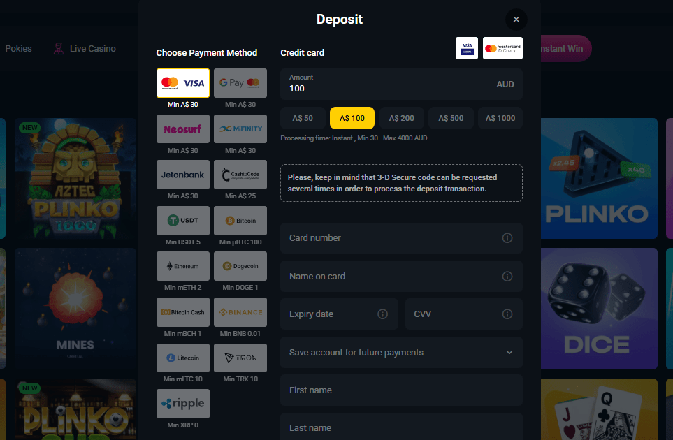 Payment Methods at SpinsUp Casino 