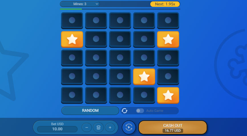 Mines Betting Controls