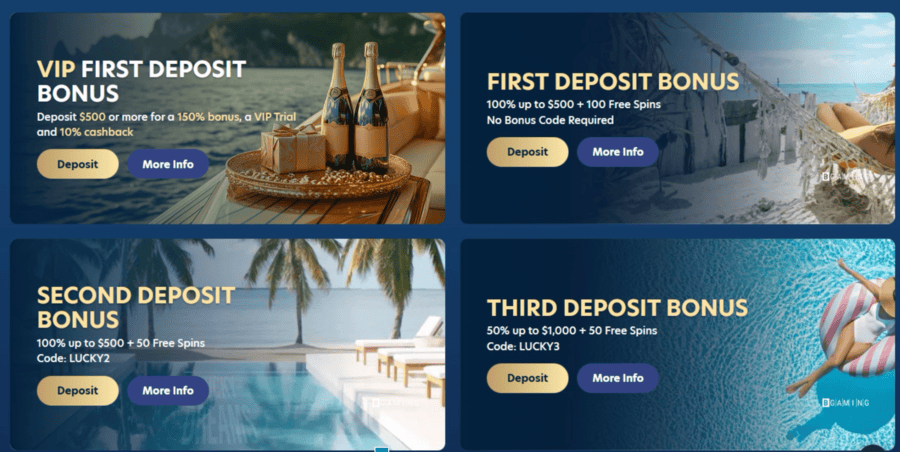 LuckyDreams welcome bonus package