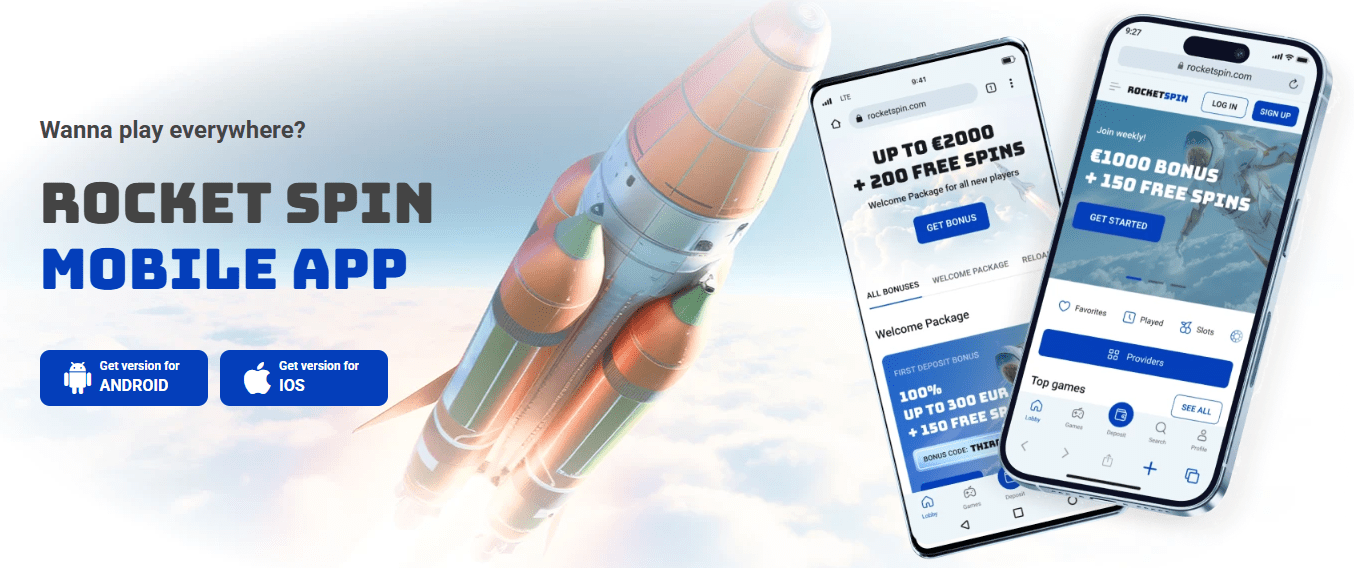 Rocket Spin Casino mobile app