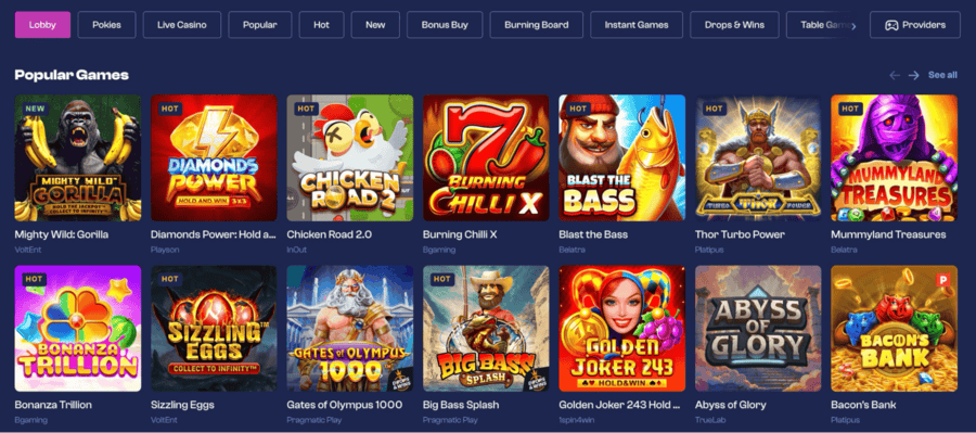 God of Wins Real Money Games Loby