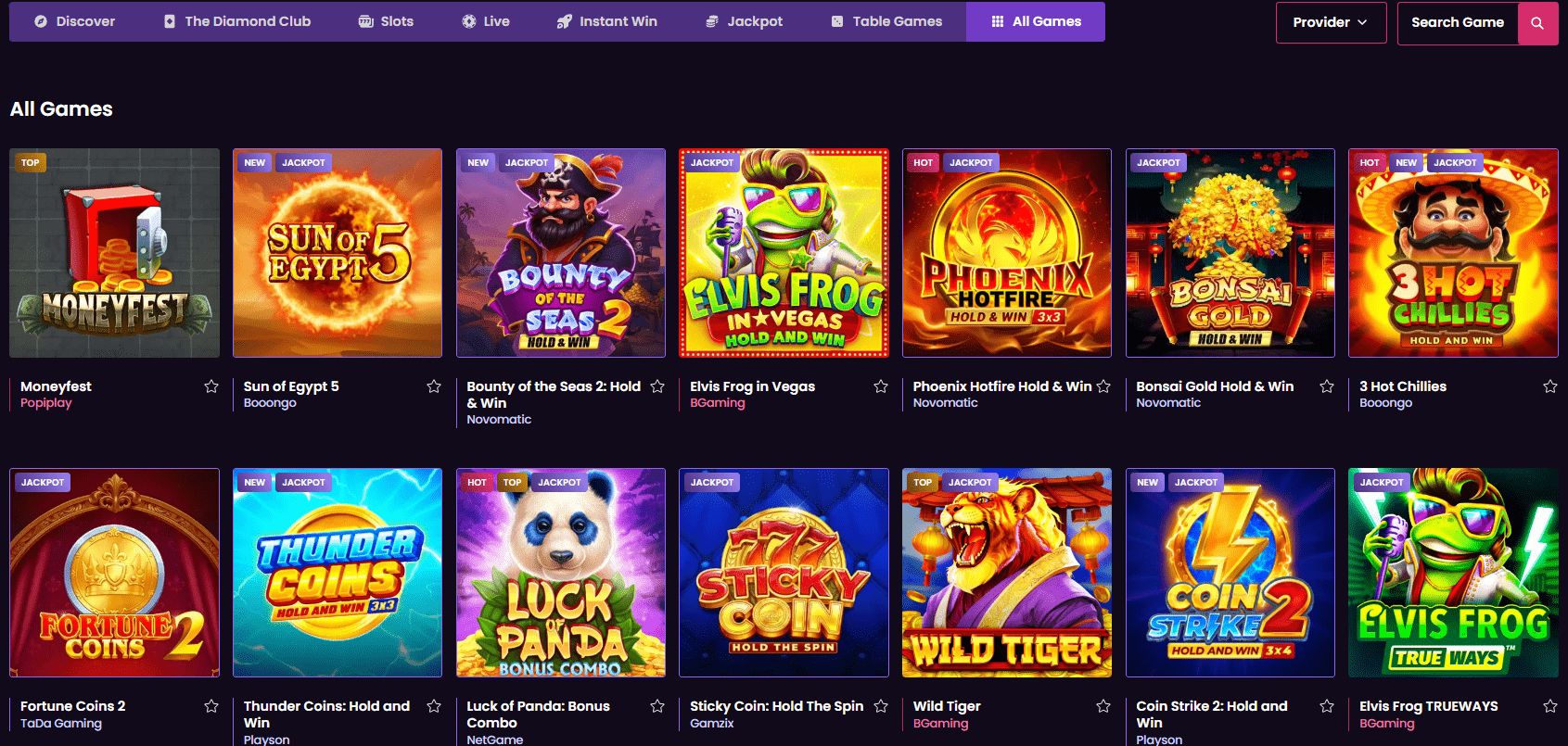 Vegas Now Casino real money games